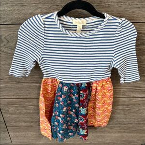 Matilda Jane Blue Striped and Floral Kids Tee